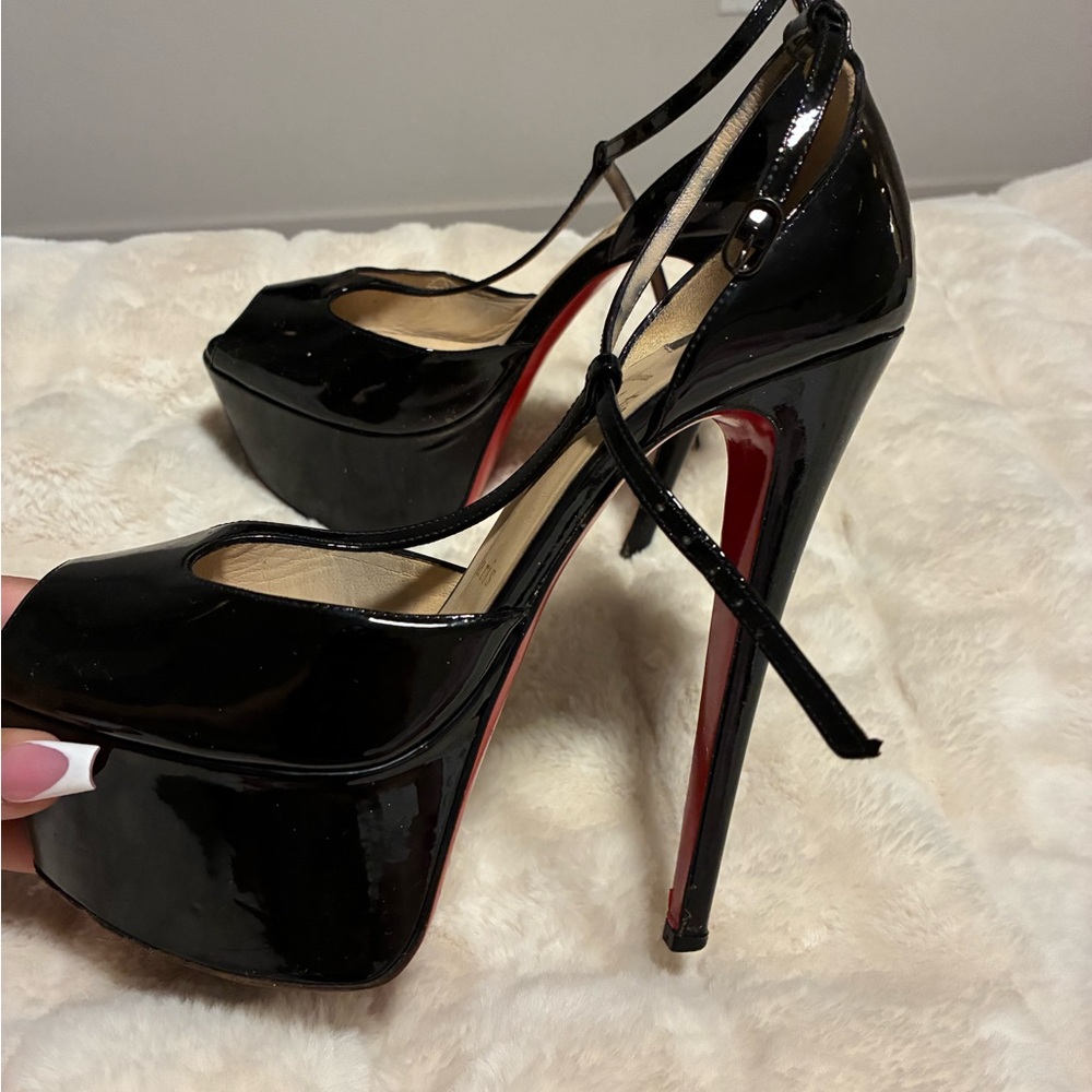 Christian Louboutin Black Patent Leather Heels